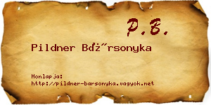 Pildner Bársonyka névjegykártya